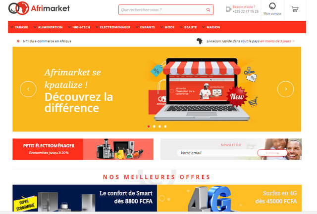 Le site de e-commerce Afrimarket Côte d'Ivoire fait peau neuve 2