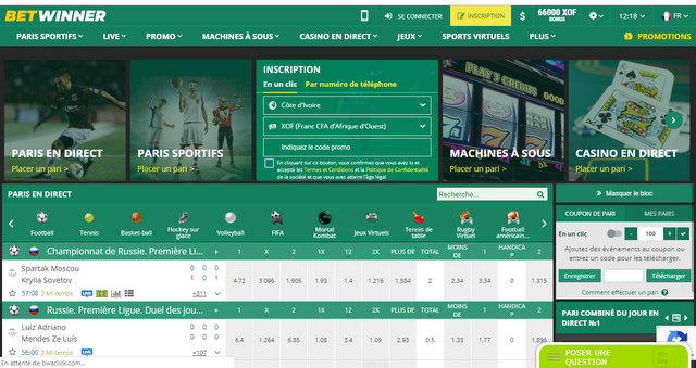 Betwinner Côte d'Ivoire, une site de pari sportif en ligne encore plus rentable