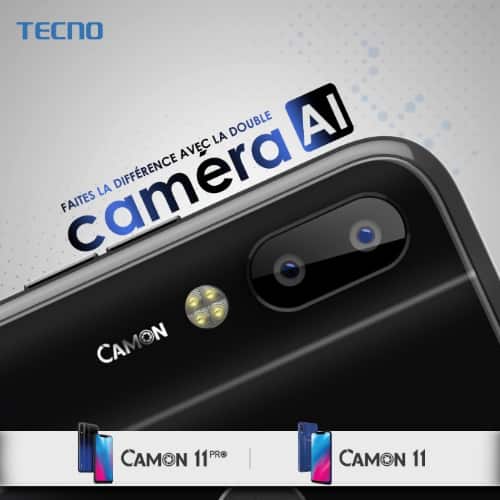 Camon 11 Une double camera arrière dont les spécifications exactes n’ont pas encore été dévoilées
