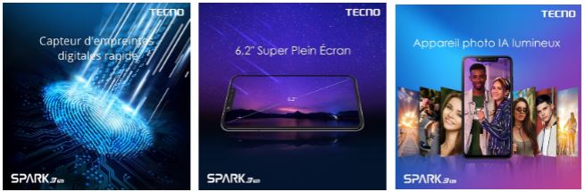 Comparatif Mobile TECNO SPARK 3 PRO & Huawei Y6 Pro 2019