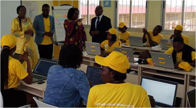 Les apprenants au MTN Academy à Abidjan