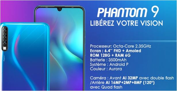 Tecno Phantom 9 fiche technique, caractéristiques et prix officiel