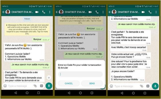 Zoom sur EVA de MoMo, le chatbot de MTN Mobile money