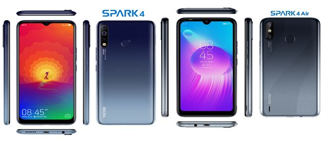 TECNO MOBILE Comparatif Tecno Spark 4 & Spark 3 Pro