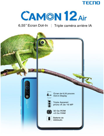 TECNO MOBILE Les nouveaux Camon 12 et Camon 12 Air sont enfin DISPONIBLES