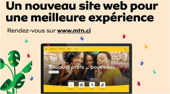 Zoom sur le nouveau site web de MTN Côte d'Ivoire