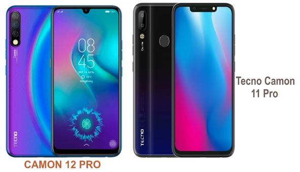TECNO MOBILE Comparatif TECNO CAMON 12 PRO & CAMON 11 PRO