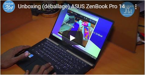 Unboxing vidéo déballage ASUS ZenBook-Pro 14