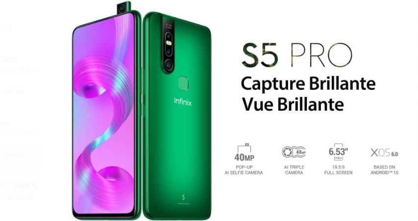 Infinix lance le S5 PRO le tout premier Smartphone au monde avec une caméra selfie pop-up de 40MP