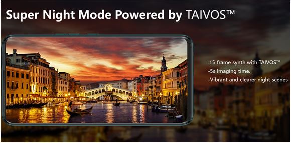 TAIVOS ™ est une nouvelle technologie créer par Tecno pour des photos nocturnes ultra-claires