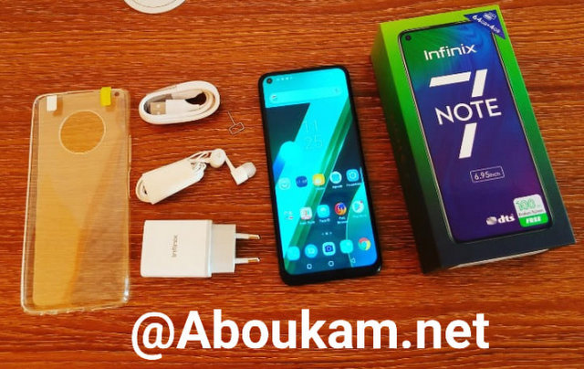 Infinix NOTE 7 Unboxing vidéo déballage et impression