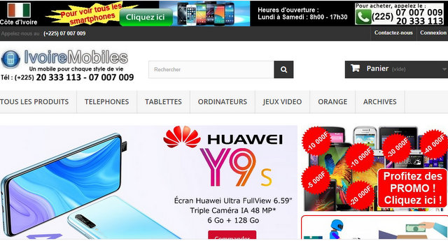 Ivoiremobiles votre site e-commerce spécialisé dans la vente de téléphone mobile