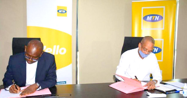 Directeur Général de MTN Côte d'Ivoire, Djibril Ouattara et celui Teyliom Group, Thiam Yigo