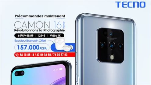 Tecno Camon 16 Premier fiche technique caractéristiques et prix officiel