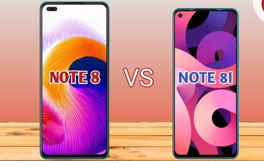 Comparaison mobile Infinix NOTE 8 v NOTE 8i
