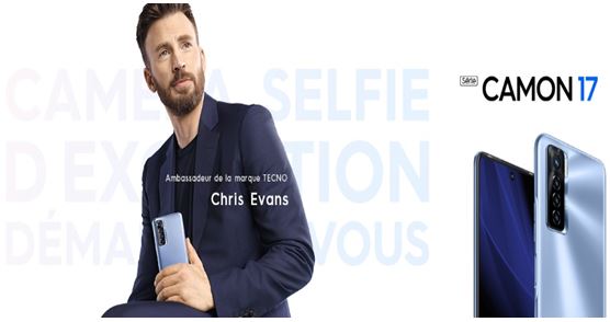 CHRIS EVANS, nouvel ambassadeur mondial de la marque arrive avec la série des CAMON 17