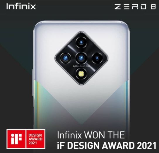 Le Infinix Zero 8 remporte le iF DESIGN AWARD dans la catégorie Télécommunication